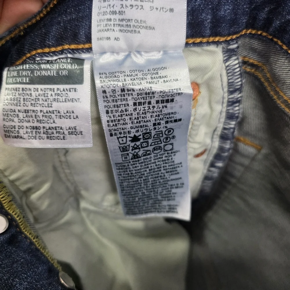 Levi's Mens 501 Regular Fit Straight Leg Dark Stone Wash Jean